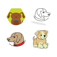 Sticker - Dog logo vector design icon