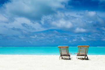 Canvas Print - beautiful beach and tropical sea