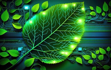 Poster - Digital data connection technology and big data concept