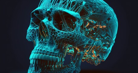 Poster - artificial intelligence. technology web background. virtual concept