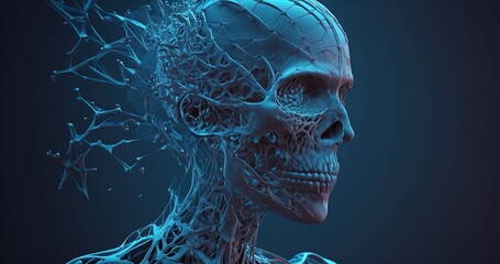Poster - artificial intelligence. technology web background. virtual concept