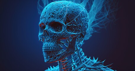 Poster - artificial intelligence. technology web background. virtual concept