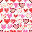 Cute love peace valentine day  seamless pattern