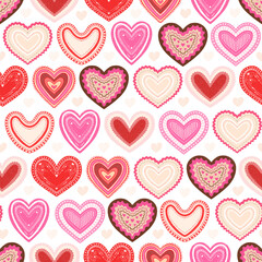 cute love peace valentine day seamless pattern