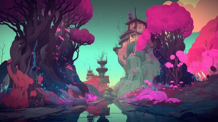 Unique art style or visual identity for the game's dream world