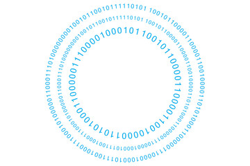 Aufkleber - Binary numbers forming circles