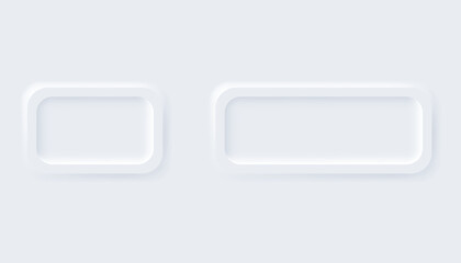 Wall Mural - neumorphic buttons. simple trendy design elements ui components isolated on light background. contro
