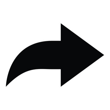 Arrow icon. Modern simple arrow or cursor. Directional arrow flat style isolated on white background. Vector illustration