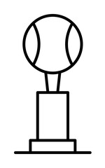 Poster - tennis cup icon illustration on transparent background