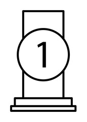 Poster - cup number first icon illustration on transparent background