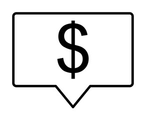 Poster - dollar communication icon illustration on transparent background