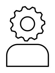 Poster - user gear icon illustration on transparent background