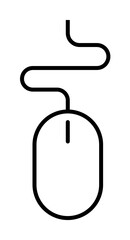 Poster - PC mouse icon illustration on transparent background
