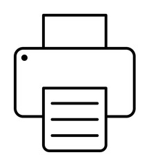 Poster - Printer icon illustration on transparent background