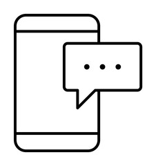 Poster - communication mobile phone icon illustration on transparent background