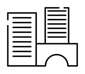 Poster - buildings, houses icon illustration on transparent background