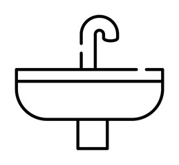 Poster - sink icon illustration on transparent background