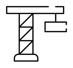 Poster - crane icon illustration on transparent background