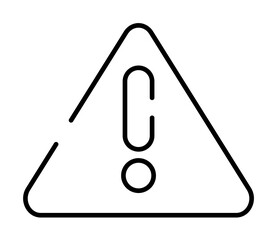 Fototapete - warning sign icon illustration on transparent background