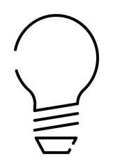 Poster - bulb, glass icon illustration on transparent background