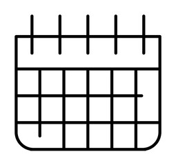 Poster - calendar icon illustration on transparent background
