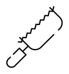 Poster - saw, tool for construction icon illustration on transparent background