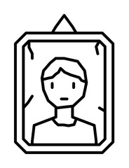 Poster - Picture, photo, man, frame icon illustration on transparent background