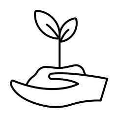 Poster - sprout icon illustration on transparent background