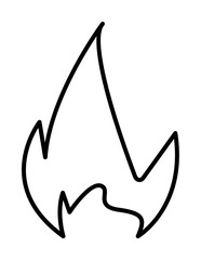 Poster - fire icon illustration on transparent background