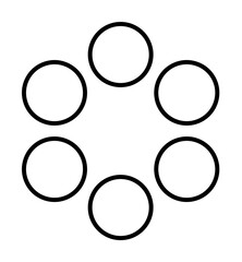 Poster - circle icon illustration on transparent background