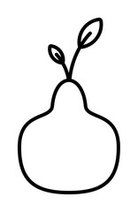 Poster - pear icon illustration on transparent background