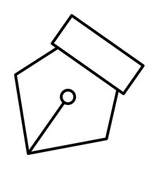 Poster - editorial, pen tool icon illustration on transparent background