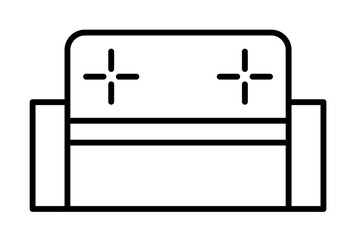 Poster - sofa icon illustration on transparent background