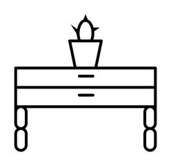 Poster - drawer icon illustration on transparent background