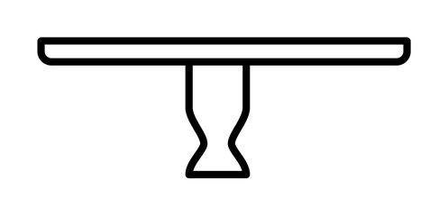 Poster - round table icon illustration on transparent background