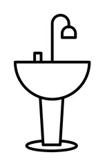 Poster - sink icon illustration on transparent background