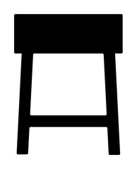 Poster - stool glyph icon illustration on transparent background
