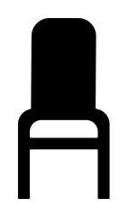 Poster - chair glyph icon illustration on transparent background