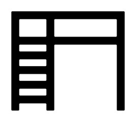 Poster - computer table glyph icon illustration on transparent background
