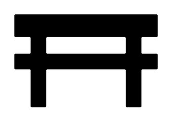 Poster - table glyph icon illustration on transparent background