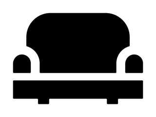 Poster - armchair glyph icon illustration on transparent background