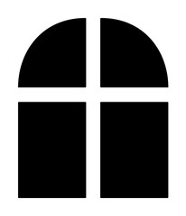 Poster - window glyph icon illustration on transparent background