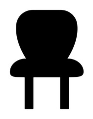 Poster - a soft chair glyph icon illustration on transparent background