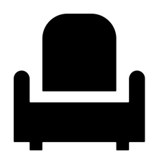 Poster - armchair glyph icon illustration on transparent background