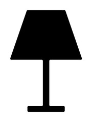 Poster - table light glyph icon illustration on transparent background