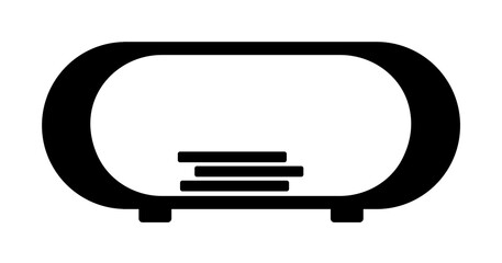 Poster - Coffee table glyph icon illustration on transparent background