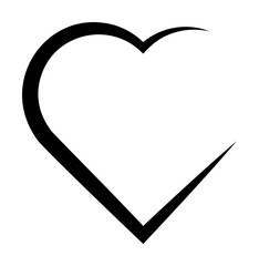 Poster - heart hand drawn icon illustration on transparent background