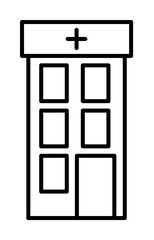 Poster - building, clinic, hospital icon illustration on transparent background
