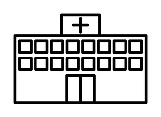 Poster - building, clinic, hospital icon illustration on transparent background