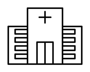 Poster - building, clinic, hospital icon illustration on transparent background
